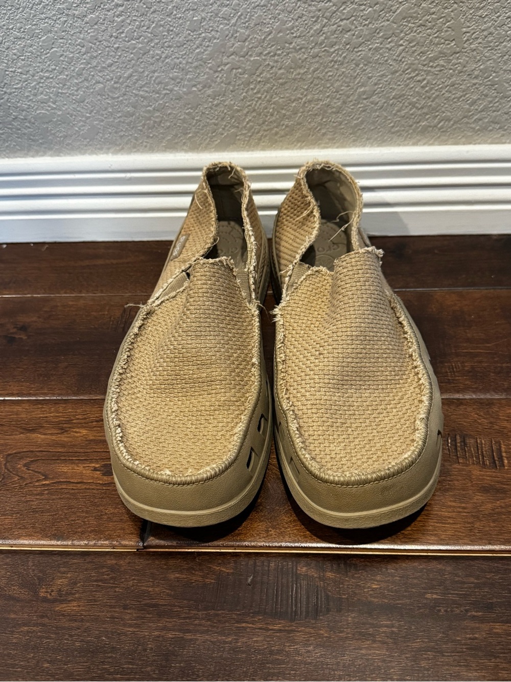 CROCS Men’s Slip-On Loafers in Tan